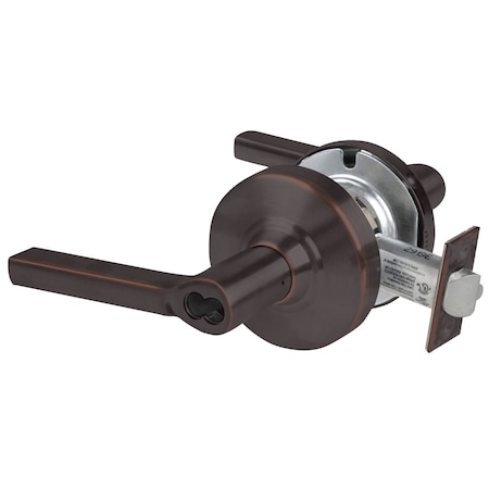 Schlage Grade 1 Entrance Lock, Latitude Lever, SFIC Prep Less Core, Aged Bronze Finish, Non-Handed ND53BD LAT 643E